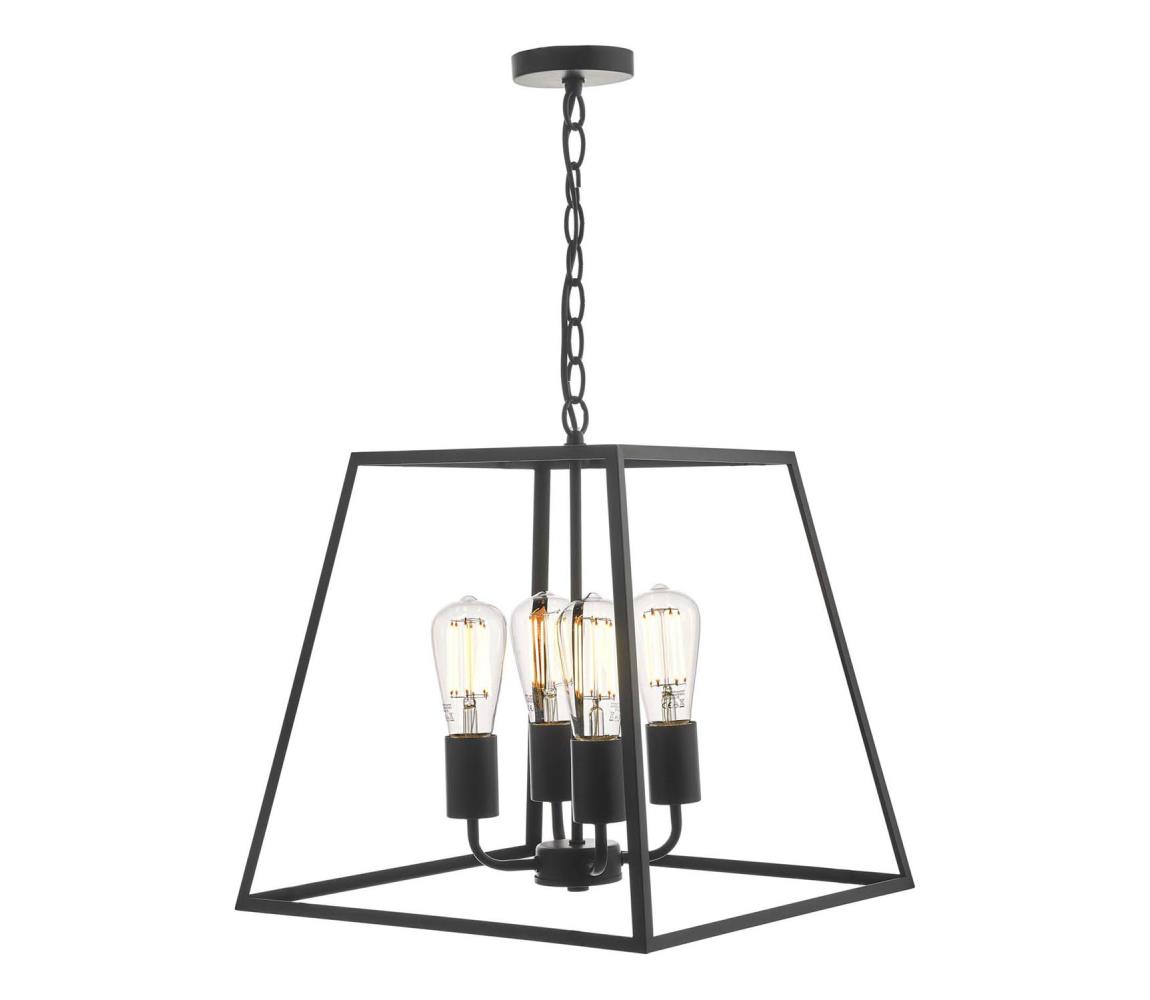 Där Lighting Där Lighting ACA8622 - Lustr na řetězu ACADEMY 4xE27/60W/230V černá ACA8622