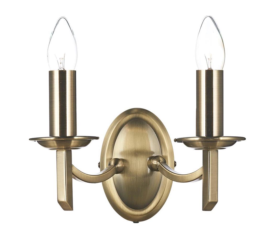 Där Lighting Där Lighting AMB0975 - Nástěnné svítidlo AMBASSADOR 2xE14/40W/230V mosaz AMB0975