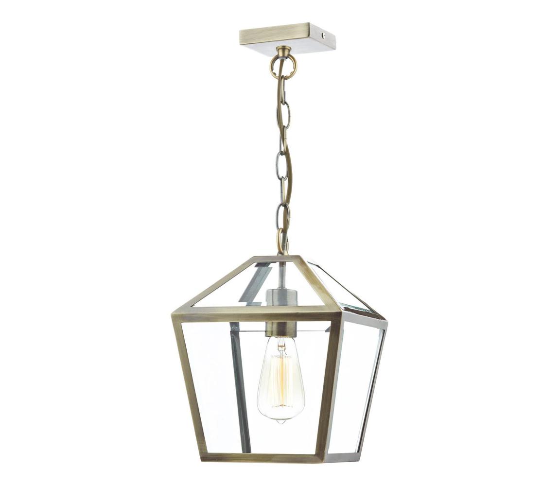 Där Lighting Där Lighting CHU0175 - Lustr na řetězu CHURCHILL 1xE27/60W/230V mosaz CHU0175