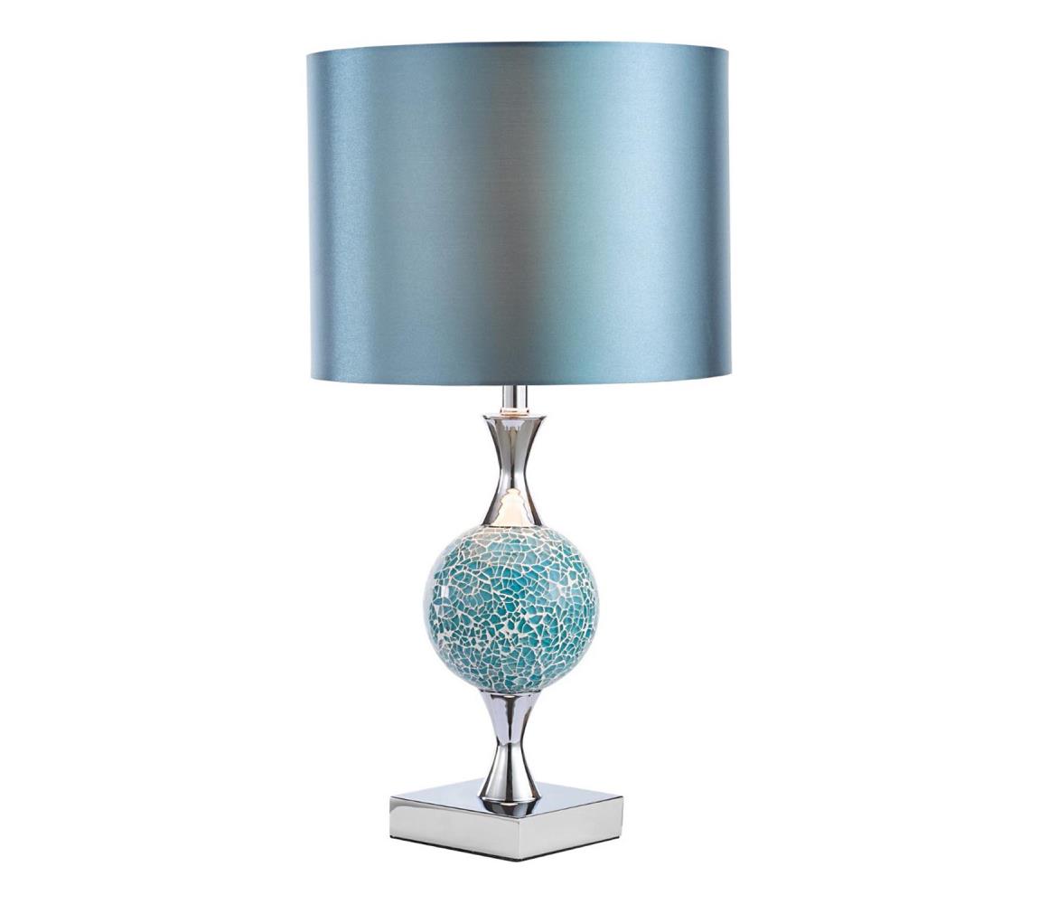 Där Lighting Där Lighting ELS4223 - Stolní lampa ELSA 1xE27/40W/230V modrá/lesklý chrom ELS4223