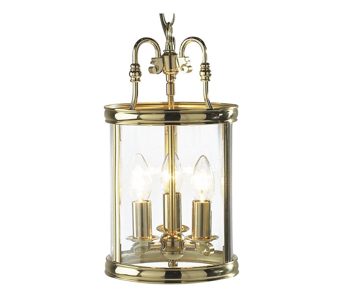 Där Lighting Där Lighting LAM0340 - Lustr na řetězu LAMBETH 3xE14/60W/230V mosaz LAM0340
