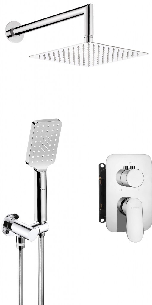DEANTE Alpinia chrom Sprchový set pod omítku, s baterií BOX BXYZ0GAM