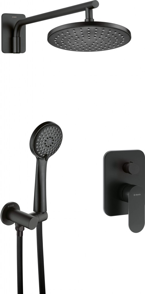 DEANTE Alpinia Podomítkový sprchový set, černá NAC_N9ER