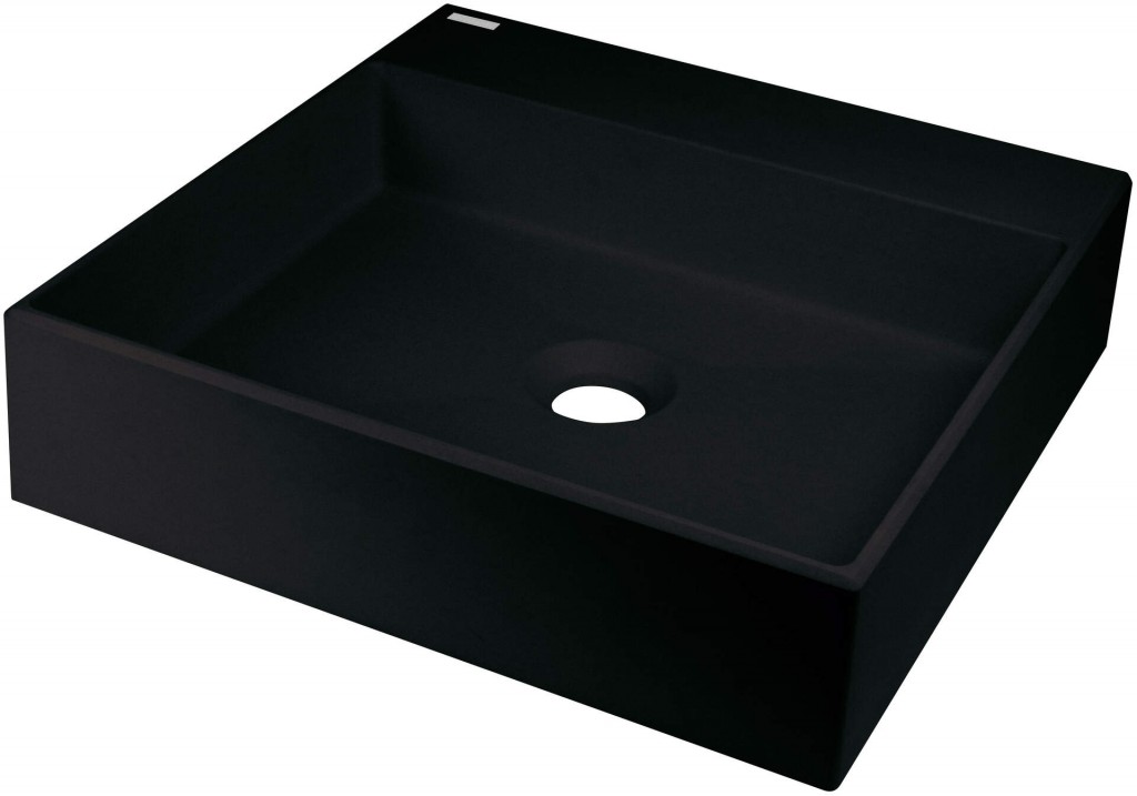 DEANTE Correo nero Granit umyvadlo na desku 400x400 mm CQR_NU4S