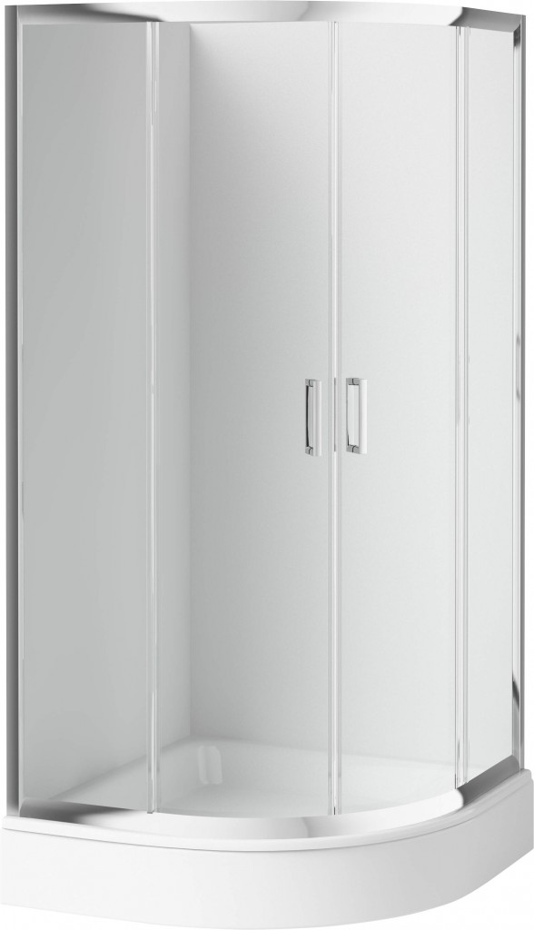 DEANTE Funkia chrom Sprchový kout, půlkulatý, 90x90 cm KYP_051K