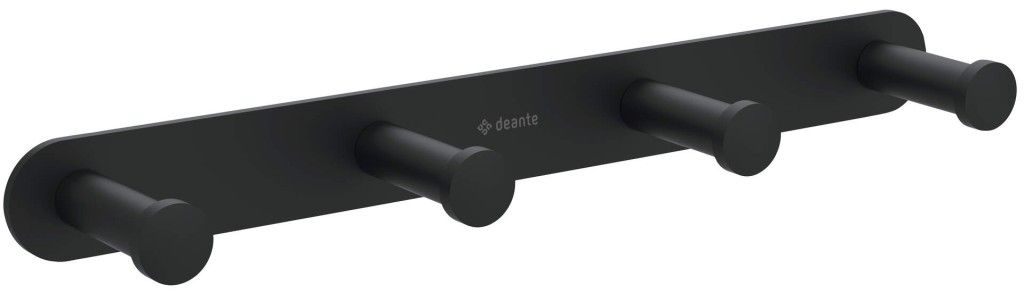 DEANTE Jasmin nero Hook, čtyřlůžkový černý ADJ_N14L