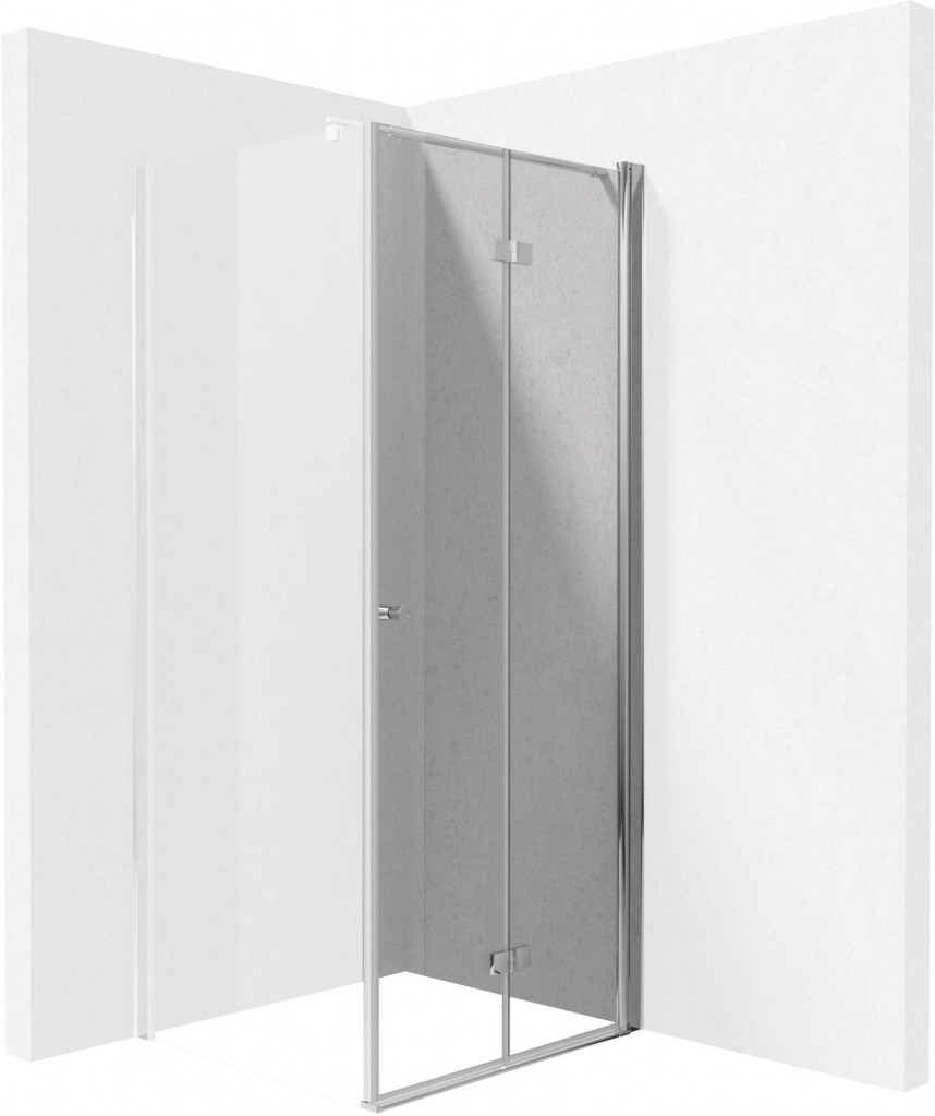 DEANTE Kerria plus chrom Sprchové dveře bez stěnového profilu, systém Kerria Plus, 90 cm skládací KTSX041P