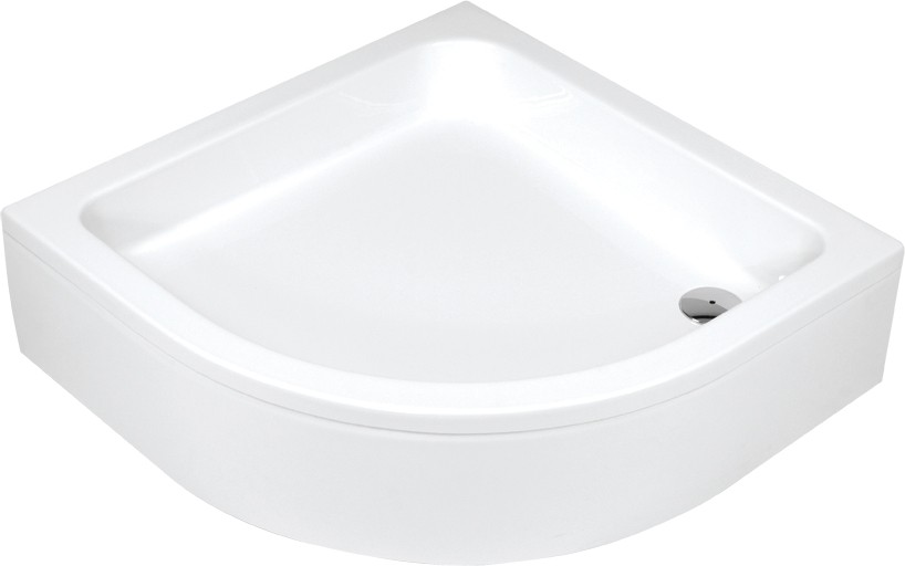 DEANTE plus II bílá Akrylátová sprchová vanička, půlkulatá, 80 cm KTU_032B