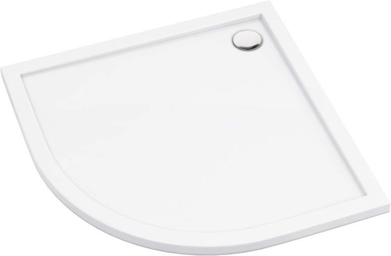 DEANTE Prizma bílá Akrylová sprchová vanička, půlkulatá, 80 cm KTJ_094B
