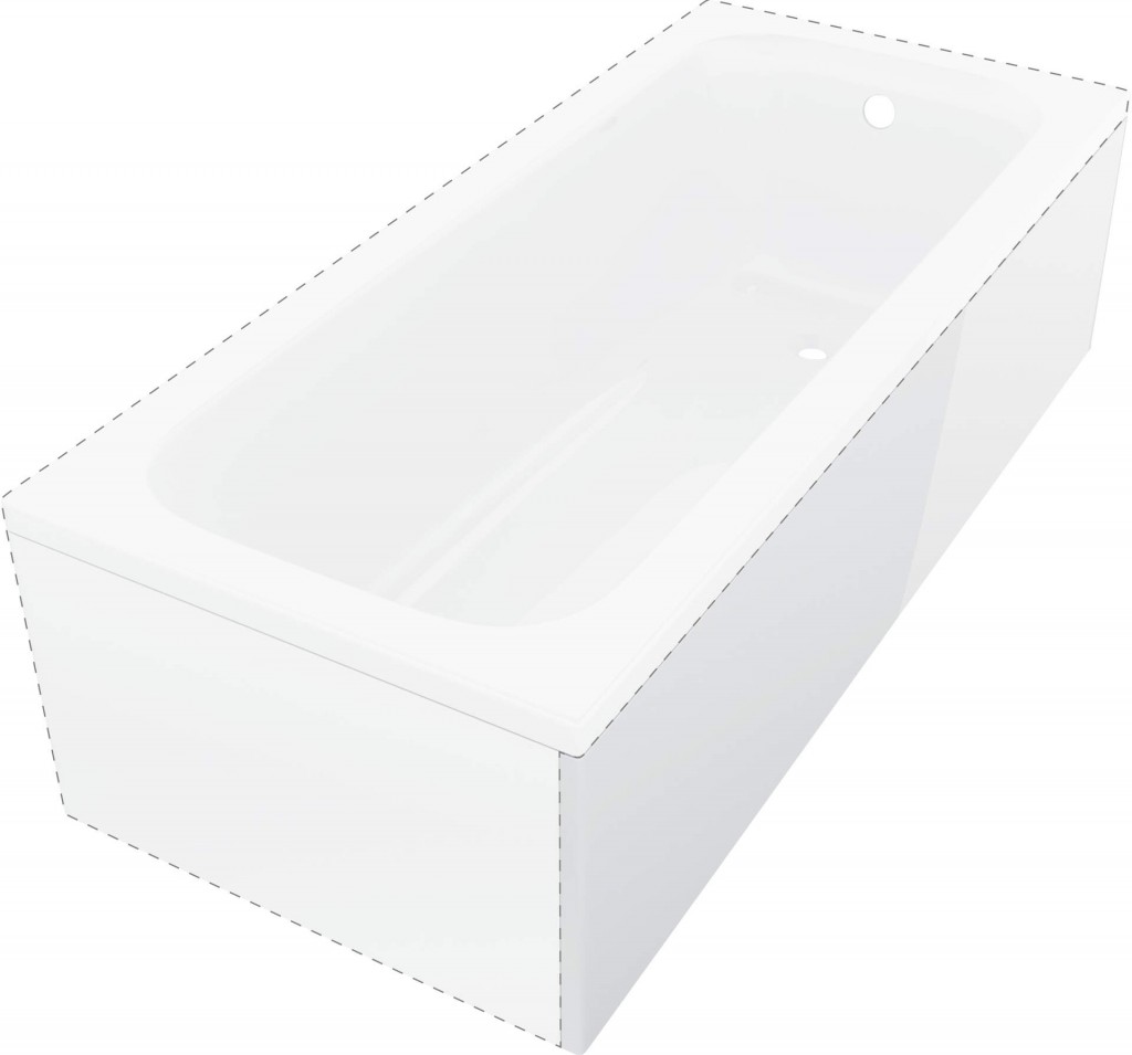 DEANTE Prizma bílý panel na vanu 150 cm dlouhá strana KTJD015O