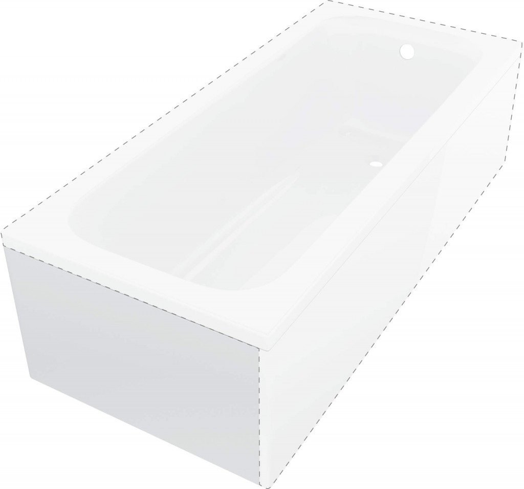 DEANTE Prizma bílý panel na vanu, 75 cm krátká strana KTJK018O