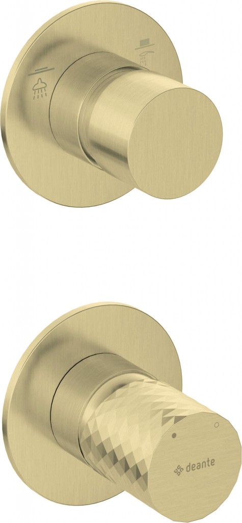 DEANTE Silia Hexa kartáčované zlato Sprchová baterie, podomítková, s přepínačem sprchy BHS_R44P