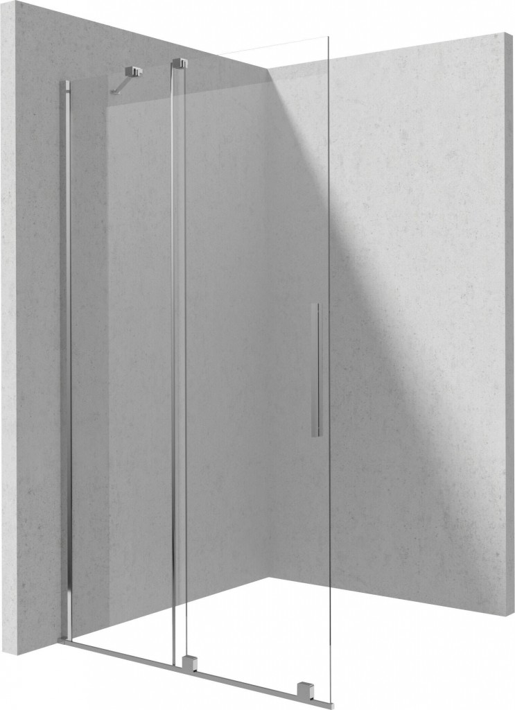 DEANTE Sprchová stěna Prizma chrom, walk-in, 140 cm posuvná KTJ_034R
