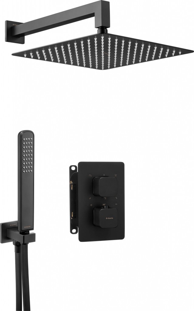 DEANTE Therm černá Sprchový set pod omítku, s termostatickou BOX BXYZNECT