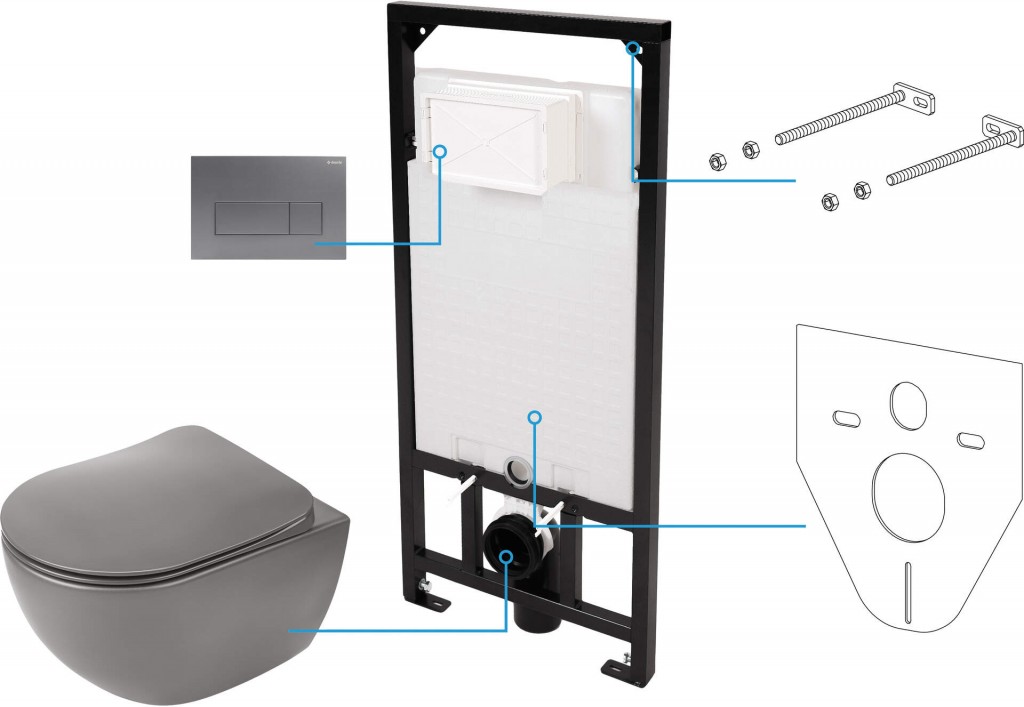 DEANTE WC sada, podomítkový, 6v1 CDETDZPW