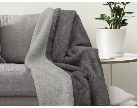 Deka Sherpa 150x200 cm, stříbřitě šedá