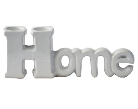 Dekorace Home 12 cm, bílá