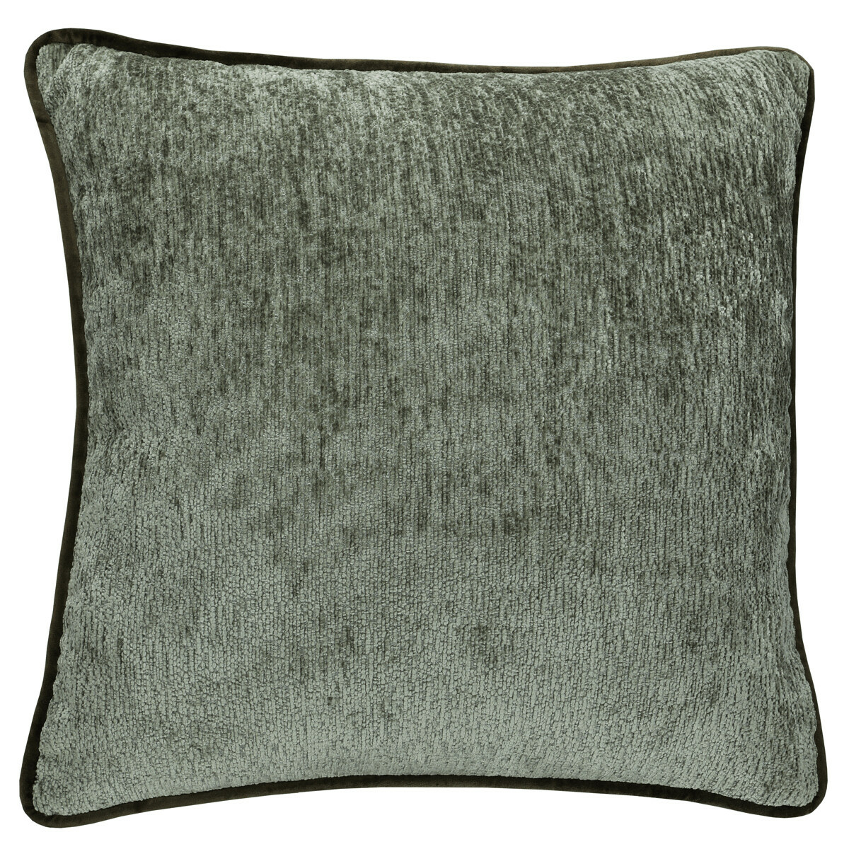 Dekorační polštář s lemem PLUSH, 50 × 50 cm, zelená
