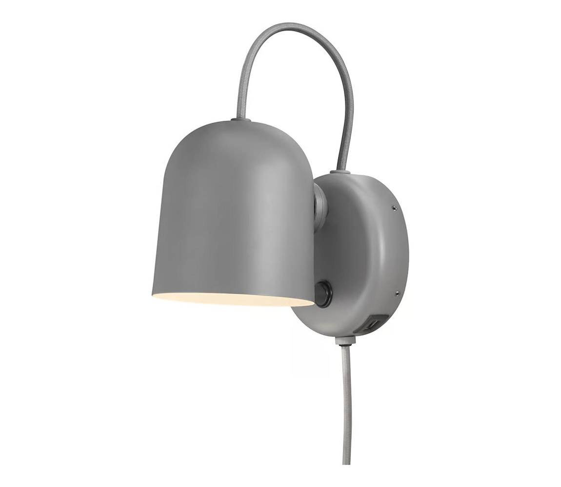 DFTP by Nordlux - Nástěnné bodové svítidlo s USB portem ANGLE 1xGU10/25W/230V 2120601010