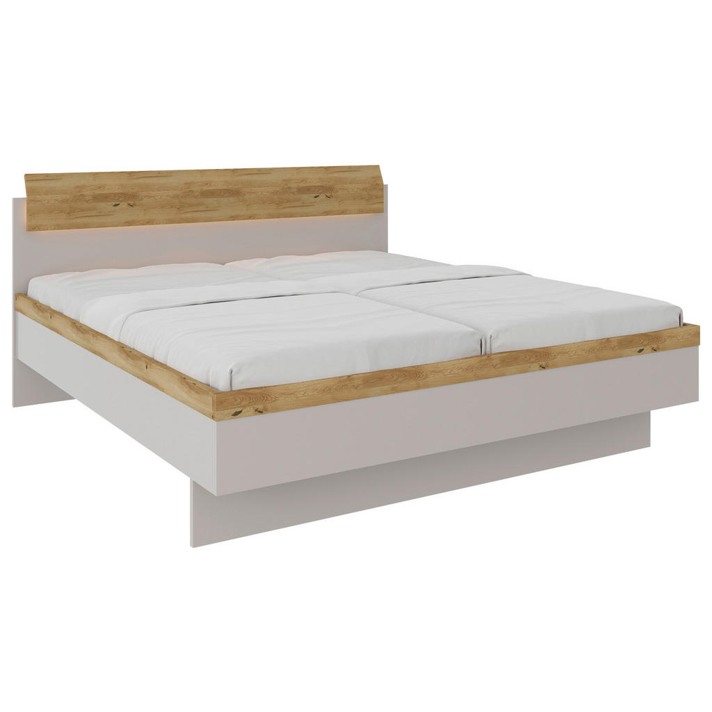 Dieter Knoll POSTEL, 180/200 cm, barvy dubu, světle šedá