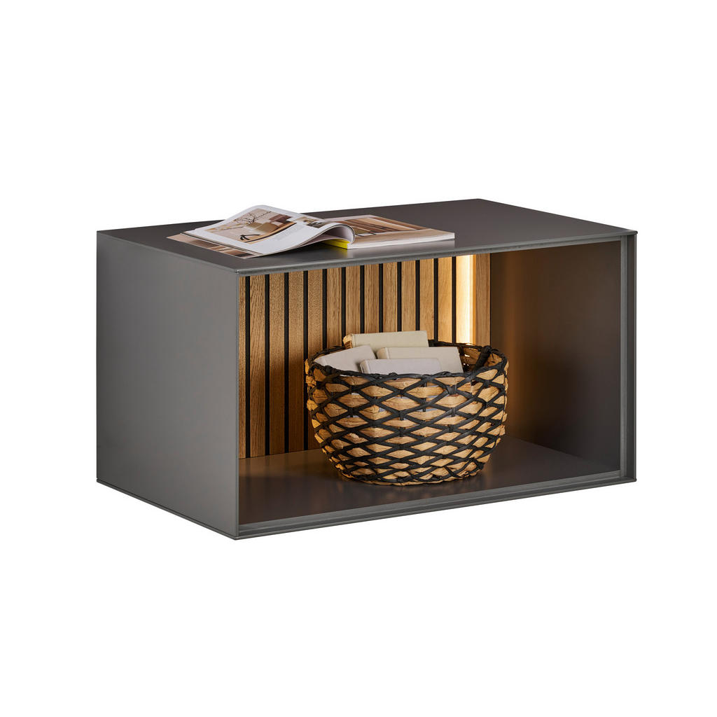 Dieter Knoll REGÁLOVÝ DÍL, dub, antracitová, barvy dubu, 80/44/50 cm