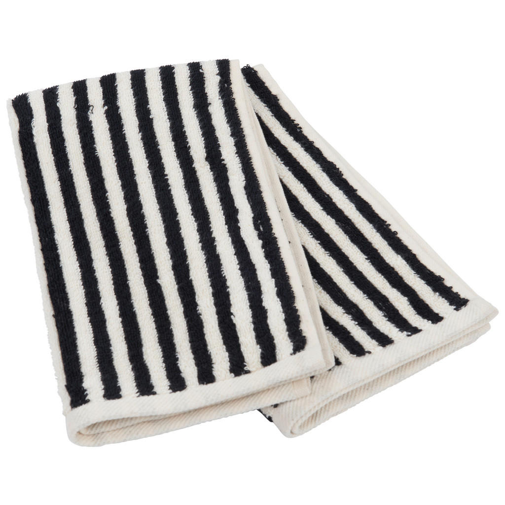 Dieter Knoll SADA RUČNÍKŮ PRO HOSTY, 30/50 cm, černá, ecru 1