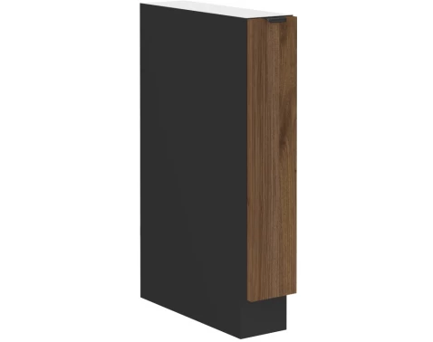 Dolní kuchyňská skříňka Monza, 15 cm, ořech/černá