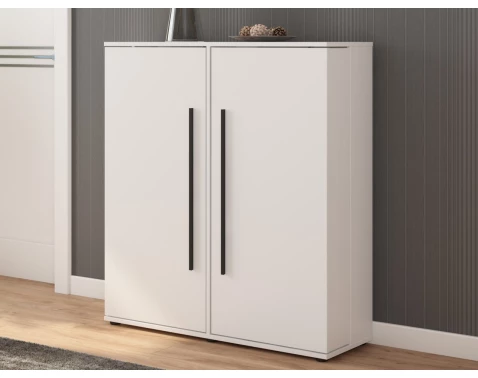 Dvojitý botník Smart, bílý