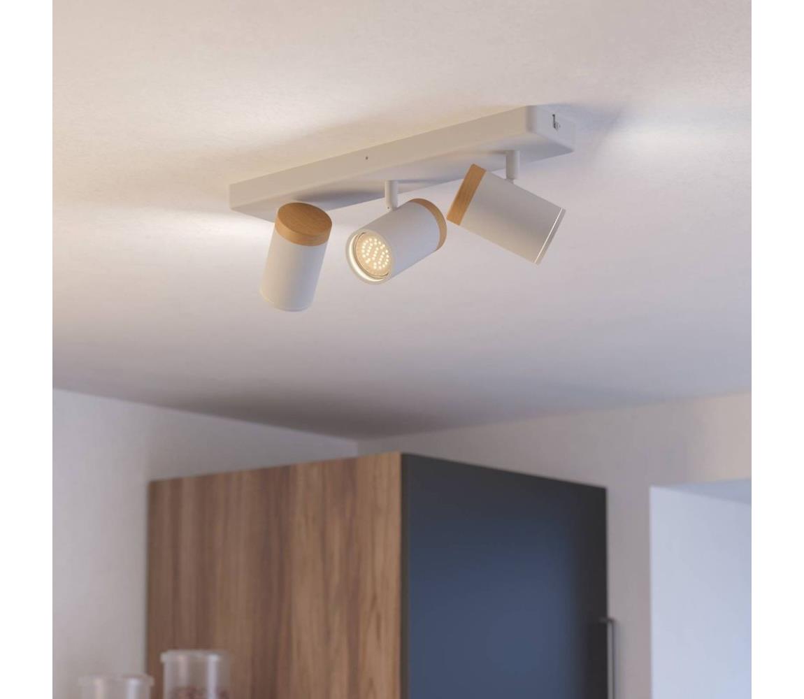 Eglo 300004 - Koupelnové bodové svítidlo CONSUMA 3xGU10/3W/230V IP44 bílá/béžová 300004