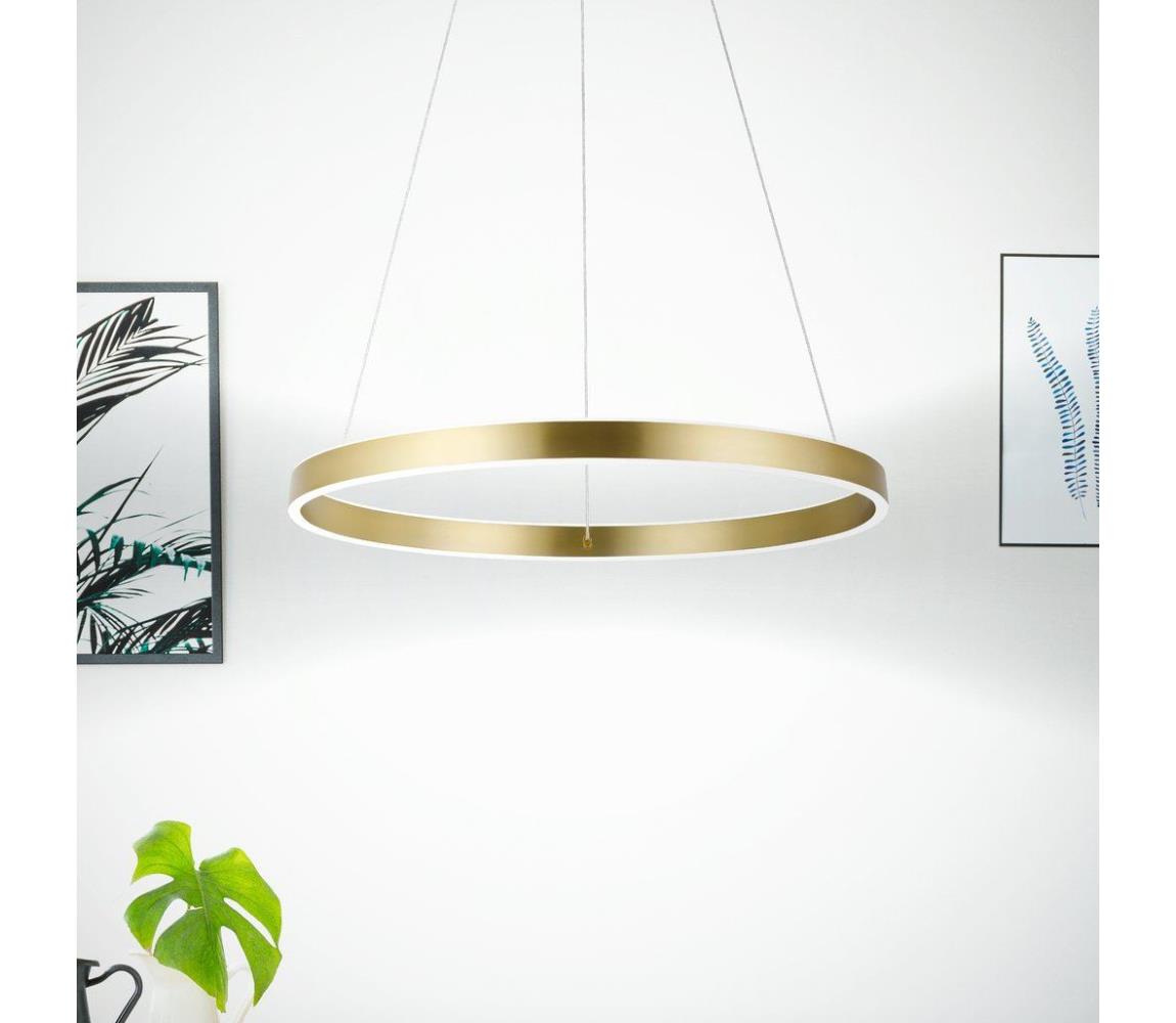 Eglo 33484 - LED Lustr na lanku ALCAZABA 2xLED/18W/230V 3000K pr. 55 cm zlatá 33484