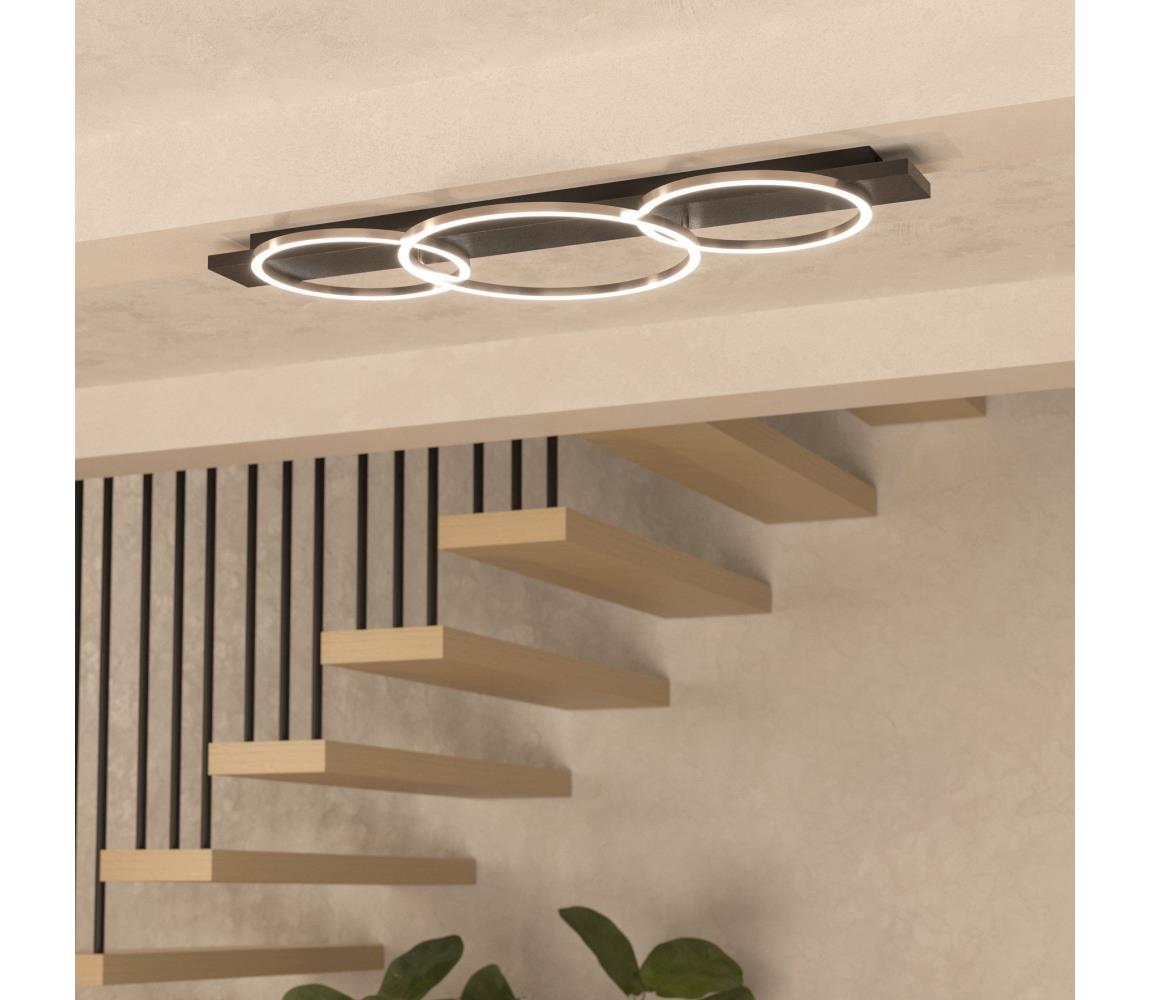 Eglo 33488 - LED Stropní svítidlo BOYAL 2xLED/12W/230V + LED/12W černá 33488