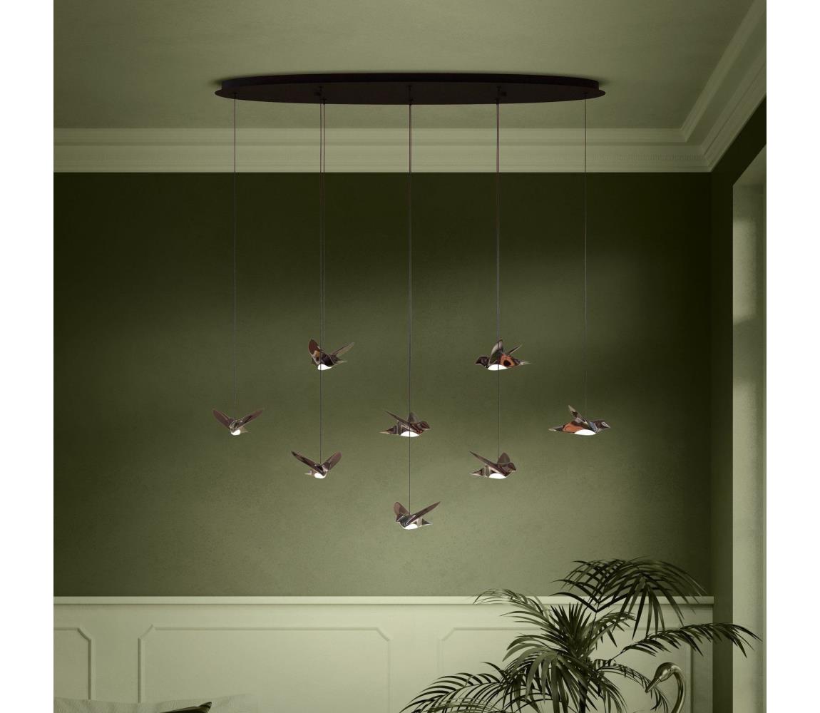 Eglo 390055 - LED Stmívatelný lustr na lanku PARATEBUENO 8xLED/4,2W/230V černá 390055