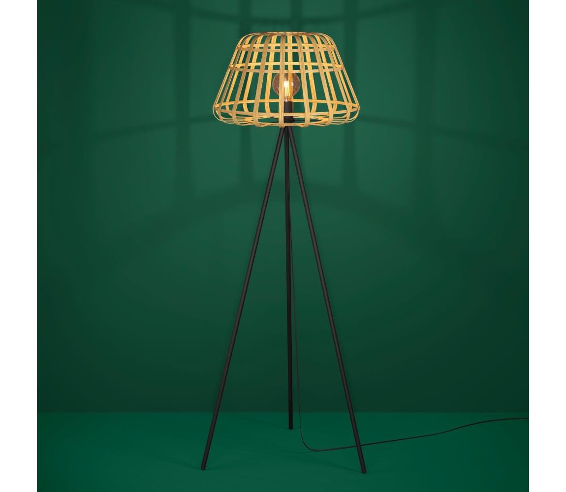 Eglo 390155 - Stojací lampa MONTEZUELO 1xE27/40W/230V bambus 390155