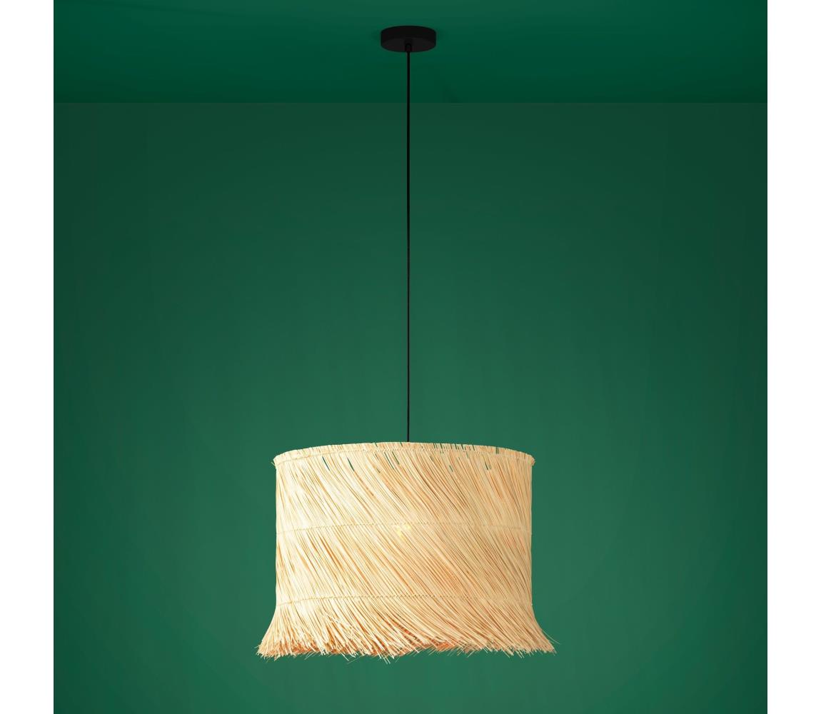 Eglo 390238 - Lustr na lanku PAISANO 1xE27/40W/230V ratan 390238