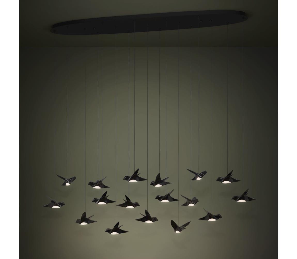 Eglo 390353 - LED Stmívatelný lustr na lanku PARATEBUENO 17xLED/3W/230V černá 390353