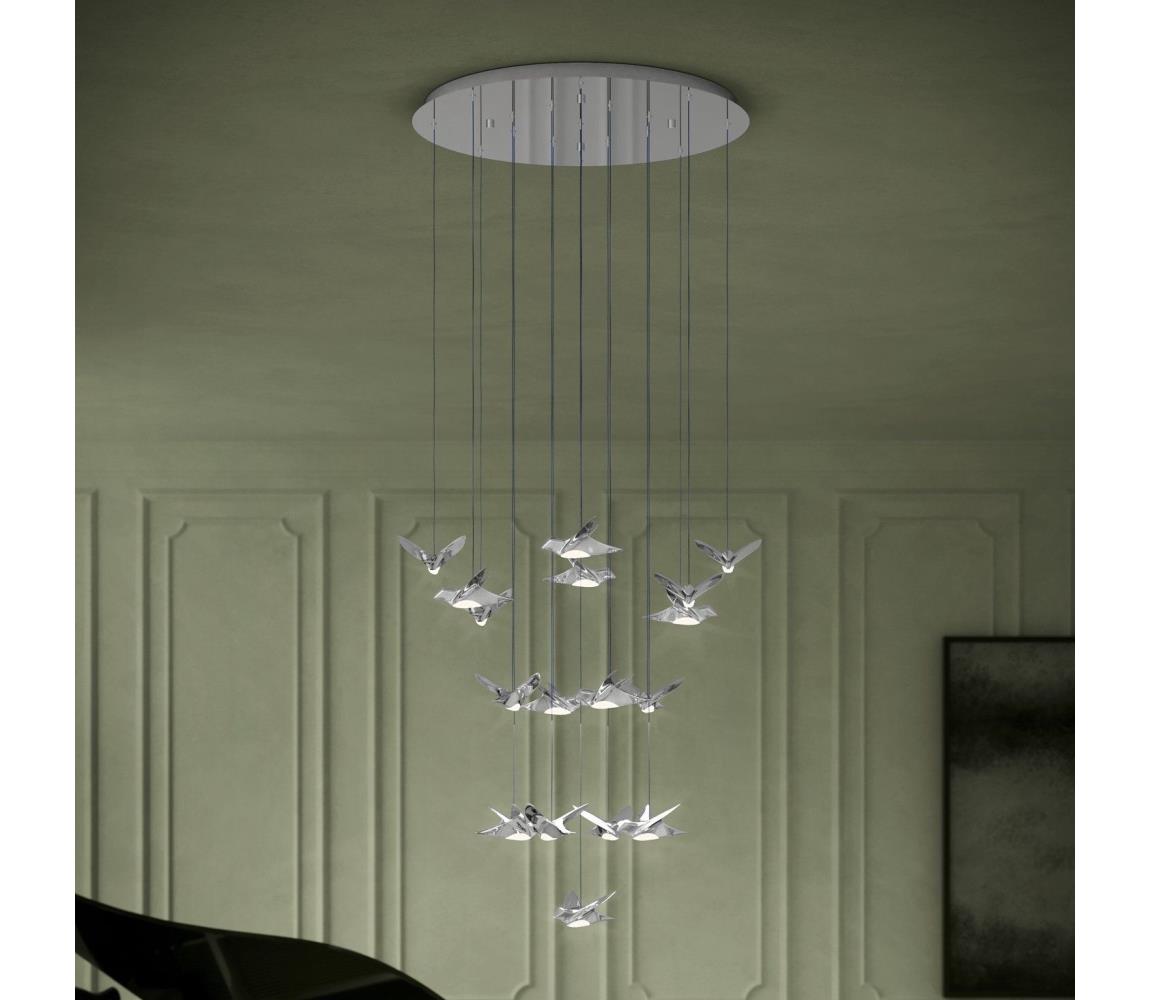 Eglo 390402 - LED Stmívatelný lustr na lanku PARATEBUENO 17xLED/3W/230V chrom 390402