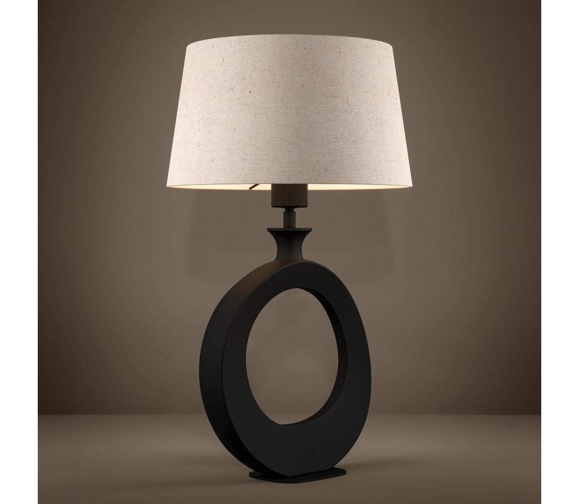 Eglo 390423 - Stolní lampa DIEZMA 1xE27/60W/230V 52,5 cm černá/krémová 390423