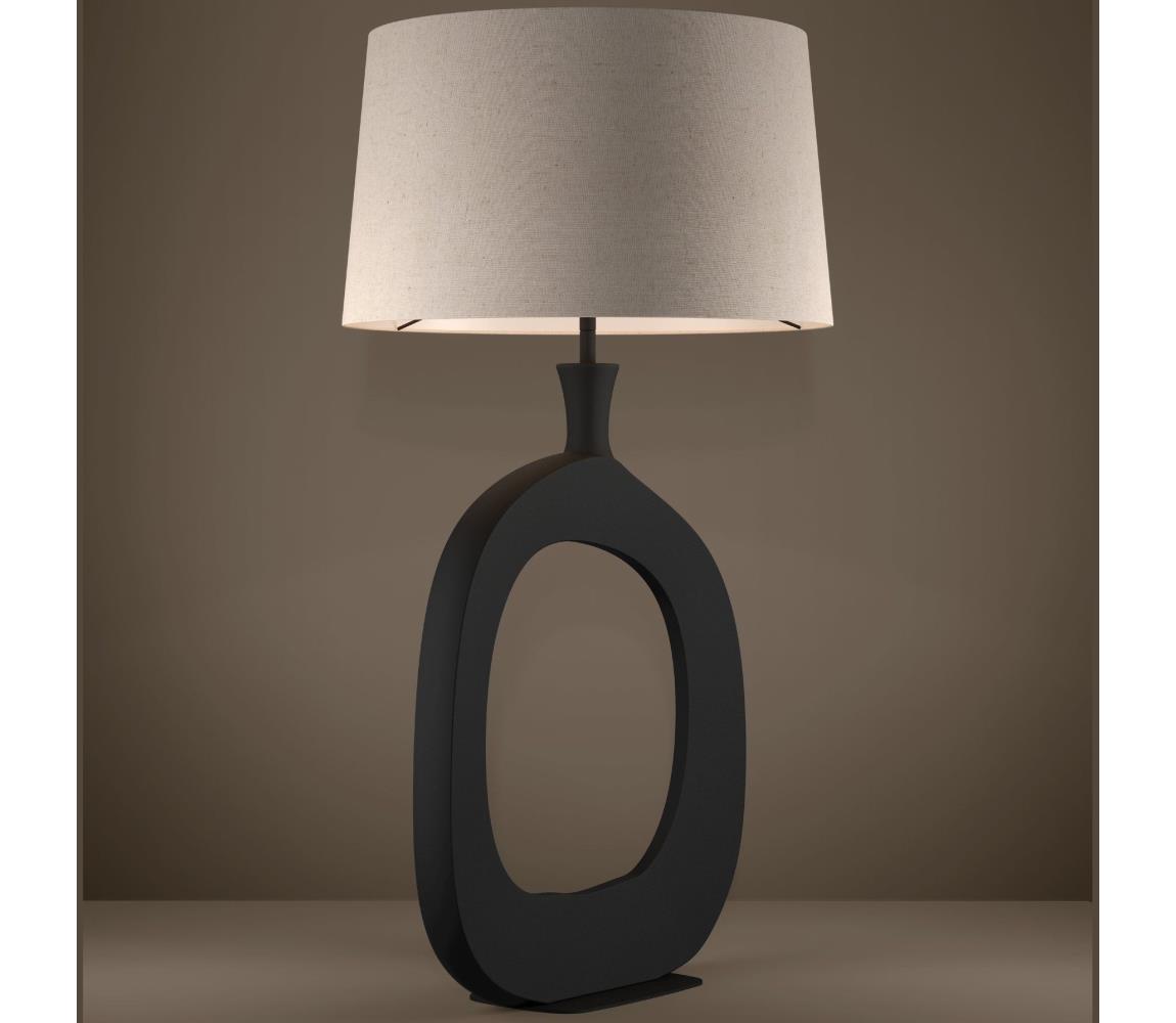 Eglo 390424 - Stolní lampa DIEZMA 1xE27/60W/230V 88 cm černá/krémová 390424