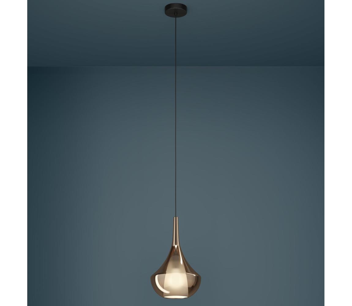 Eglo 390438 - Lustr na lanku ALMOSTER 1xE27/28W/230V měděná 390438