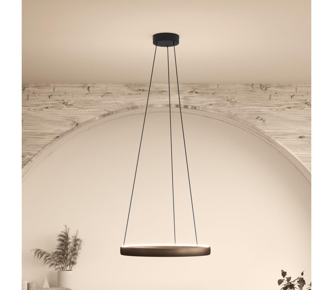 Eglo 390451 - LED Stm. lustr na lanku TRABUCO 2xLED/19W/230V 2200-6500K hnědá 390451