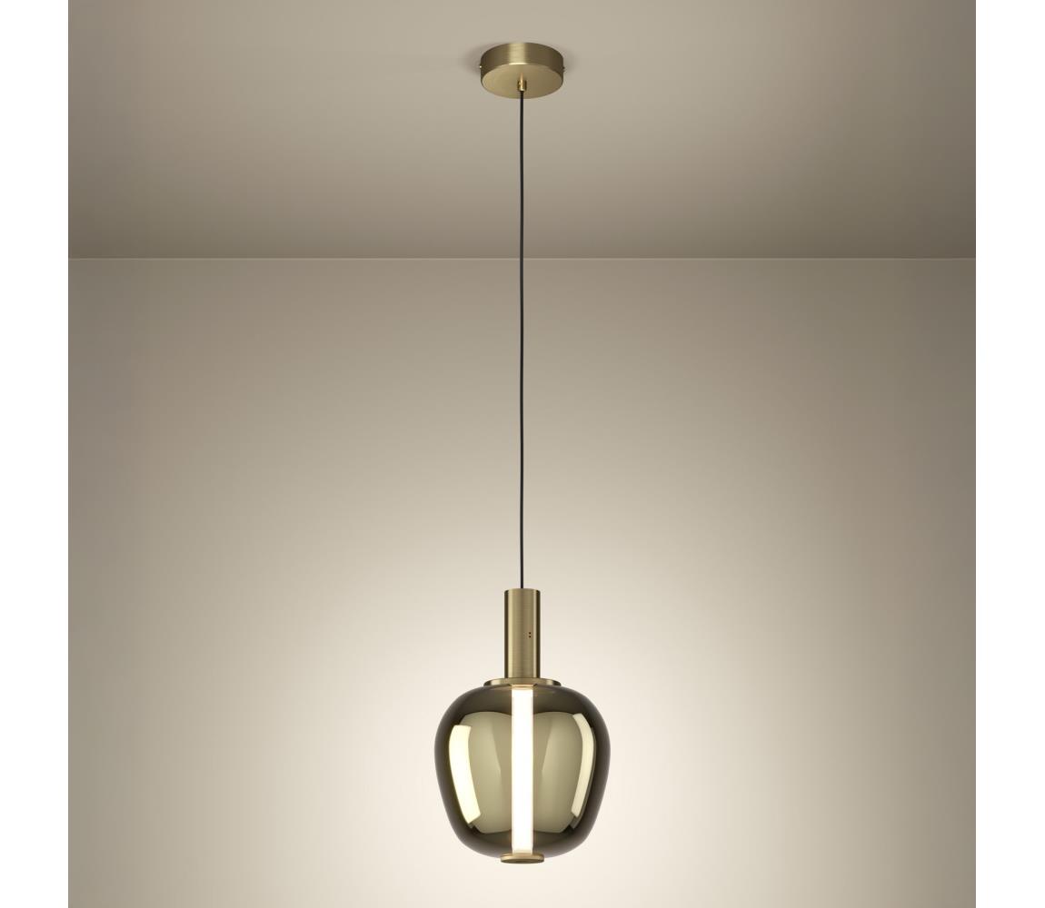 Eglo 390464 -LED Stm. lustr na lanku FRUITERA LED/6W/230V + LED/1,6W zlatá 390464