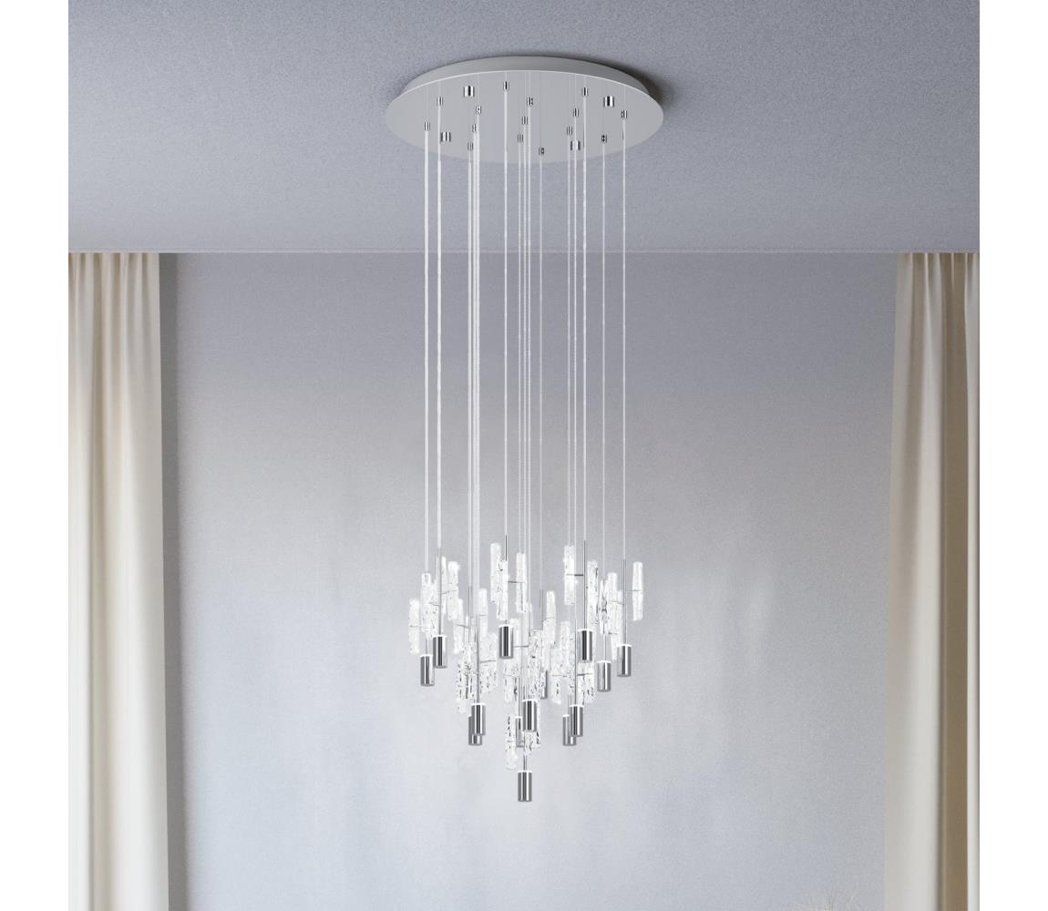 Eglo 390477 - LED Lustr na lanku ALEMDINA 15xLED/2,6W/230V 2200/3000/4000K chrom 390477