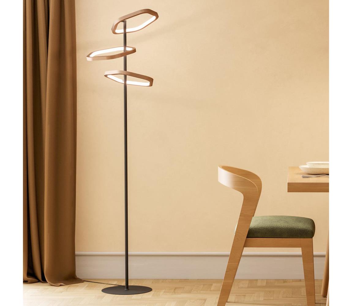 Eglo 390509 - LED Stmívatelná stojací lampa ESTRELLA LED/20W/230V mosaz 390509