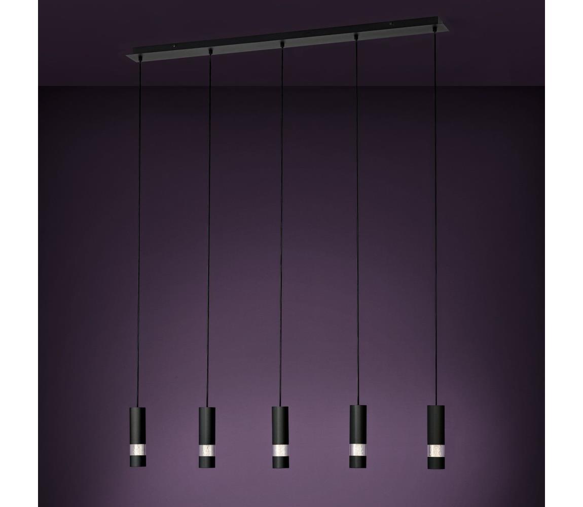 Eglo 39706 - LED Lustr na lanku BERNABETA 5xGU10/4,6W/230V černá 39706