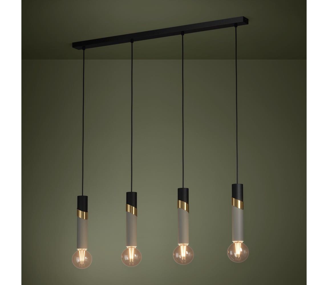 Eglo 39936 - Lustr na lanku CEDRAL 4xE27/40W/230V černá/zlatá 39936