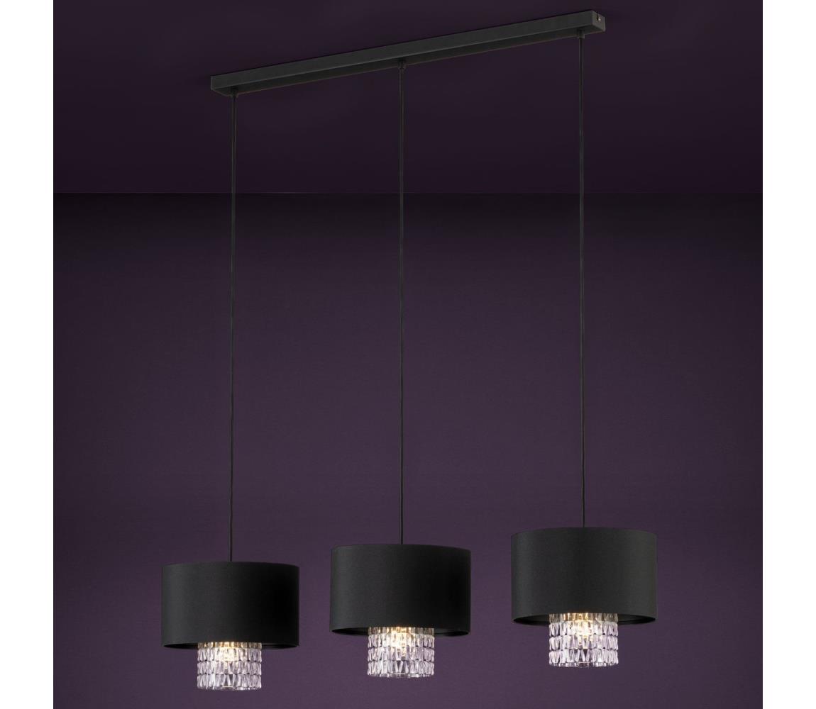 Eglo 39978 - Lustr na lanku SAPUARA 3xE27/40W/230V černá 39978