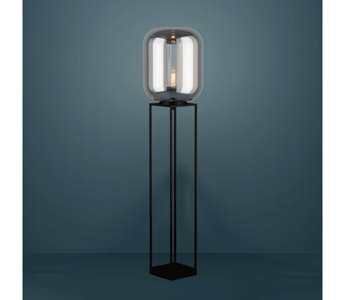 Eglo 39989 - Stojací lampa BULCIAGO 1xE27/40W/230V kouřová 39989