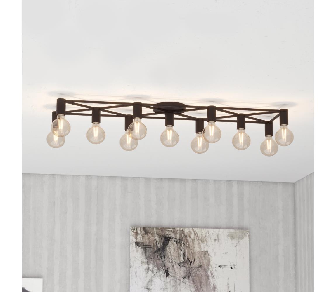 Eglo 43722 - Stropní svítidlo SPEKE 11xE27/40W/230V černá 43722