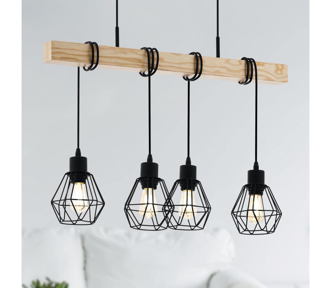 Eglo 44075 - Lustr na lanku TOWNSHEND 4xE27/60W/230V 44075