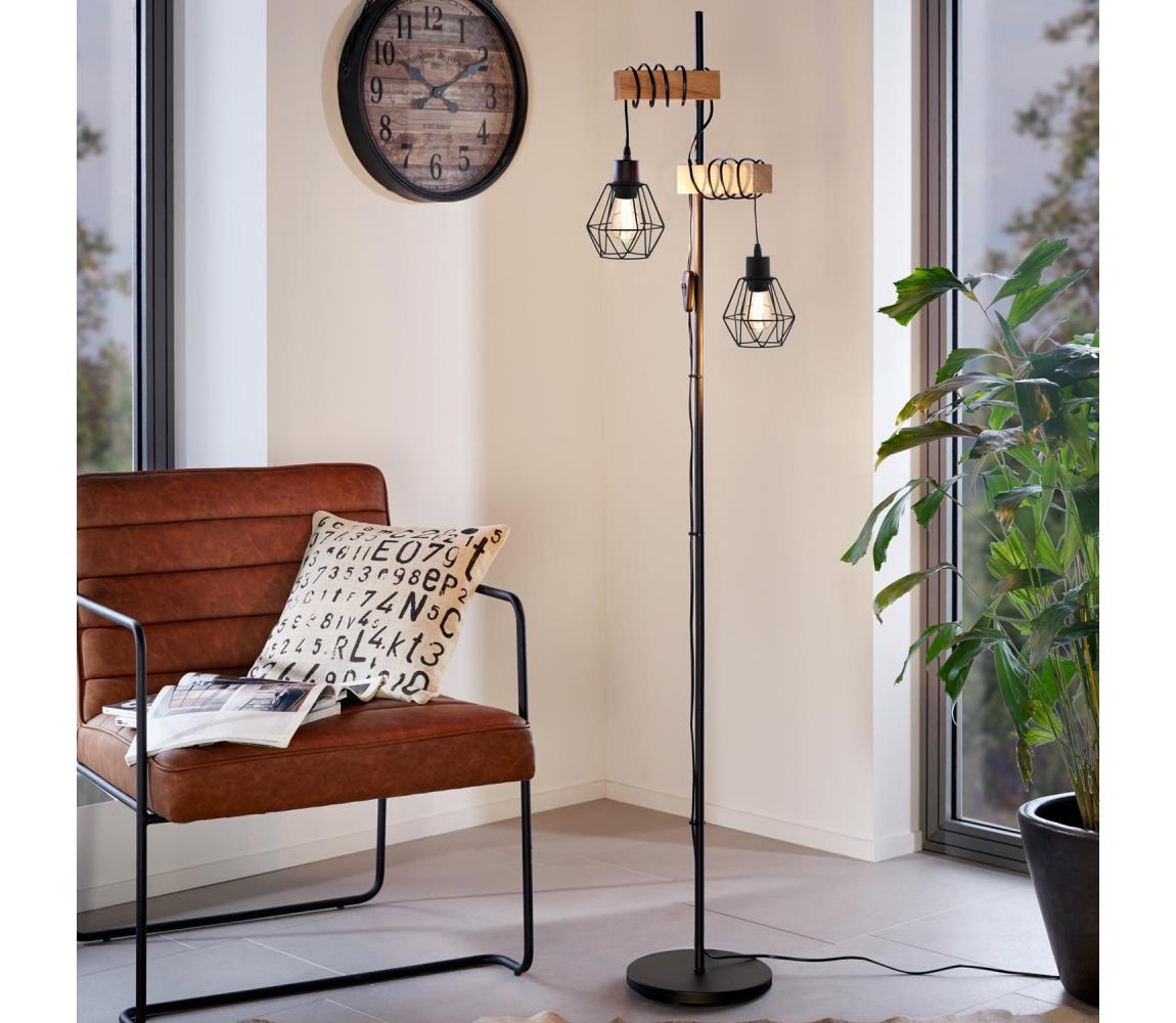 Eglo 44081 - Stojací lampa TOWNSHEND 2xE27/60W/230V 44081